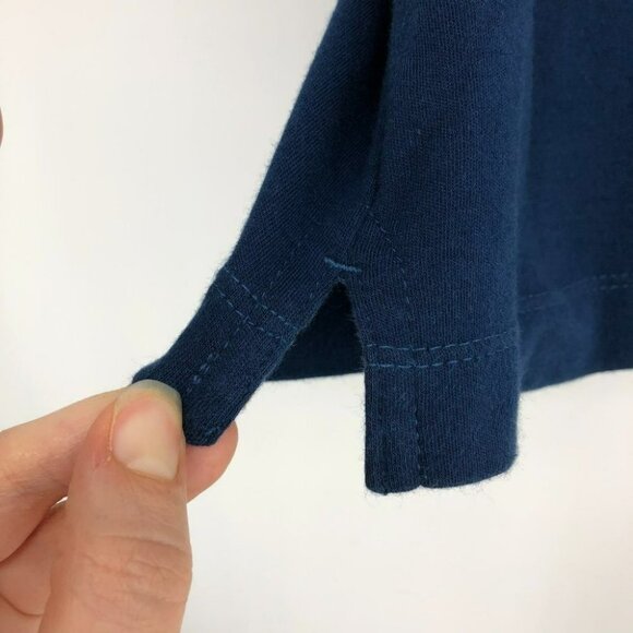 Banana Republic Dress Polo navy with yellow grey stripe men’s Large - Picture 8 of 15